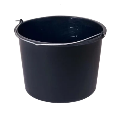 דלי עבודה שחור 10 ליטר עם מדיד