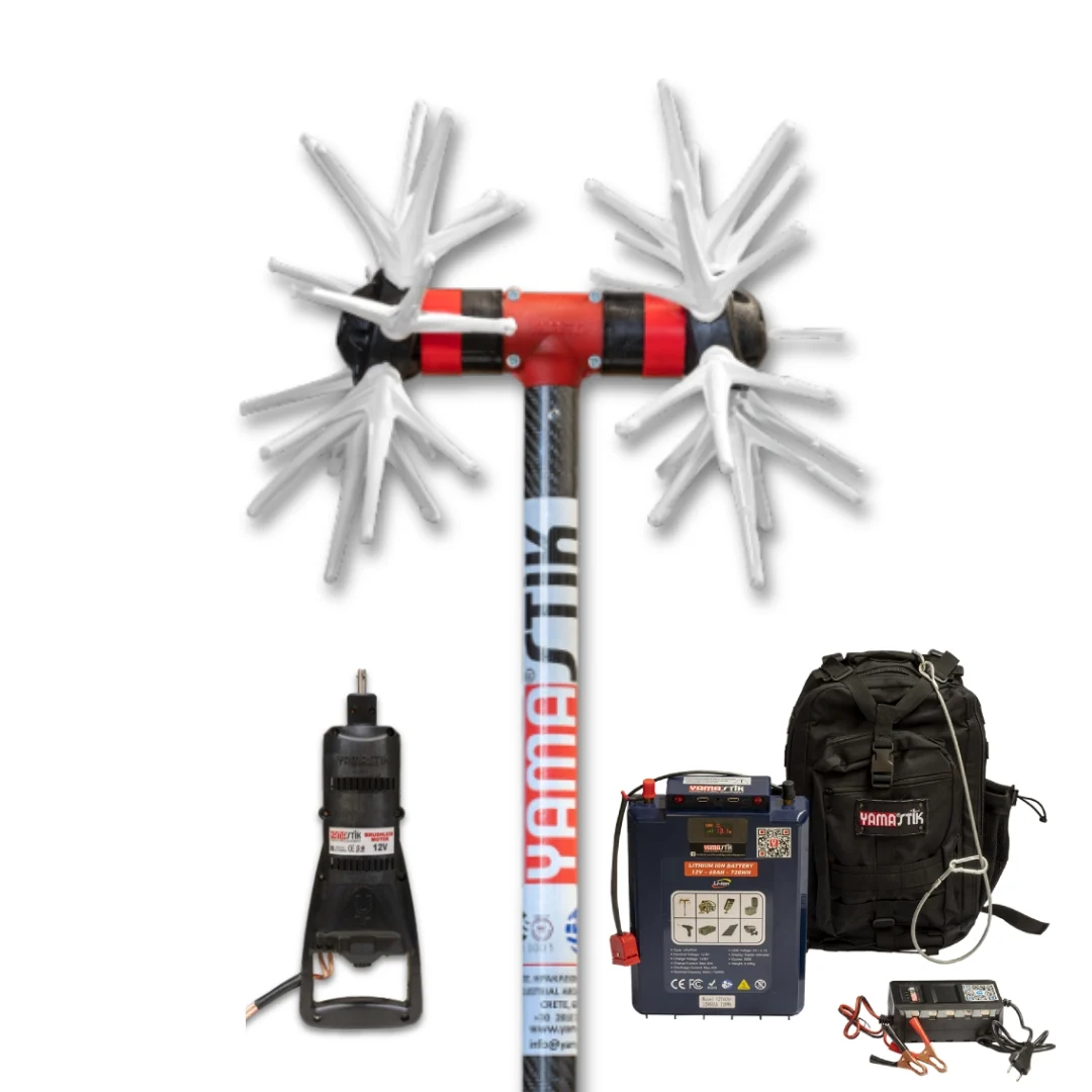 הסט המושלם של YAMASTIK – מנערת X14 ידית קרבון + מנוע Brushless עוצמתי + סוללת גב ליתיום