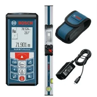 סט מד טווח לייזר ומסילת פלס בוש GLM 80 + R 60