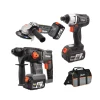 סט מקצועי 3 כלים פטישון + אימפקט BL + משחזת 3Ah 18V 102700-029 HUNTER
