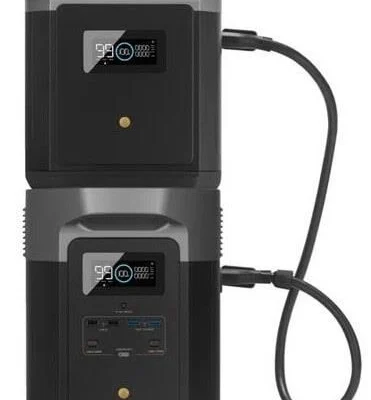 תחנת כח ניידת ECOFLOW DELTA 2000MAX כולל תא הרחבה- הספק 2400W, קיבולת כללית 4032Wh